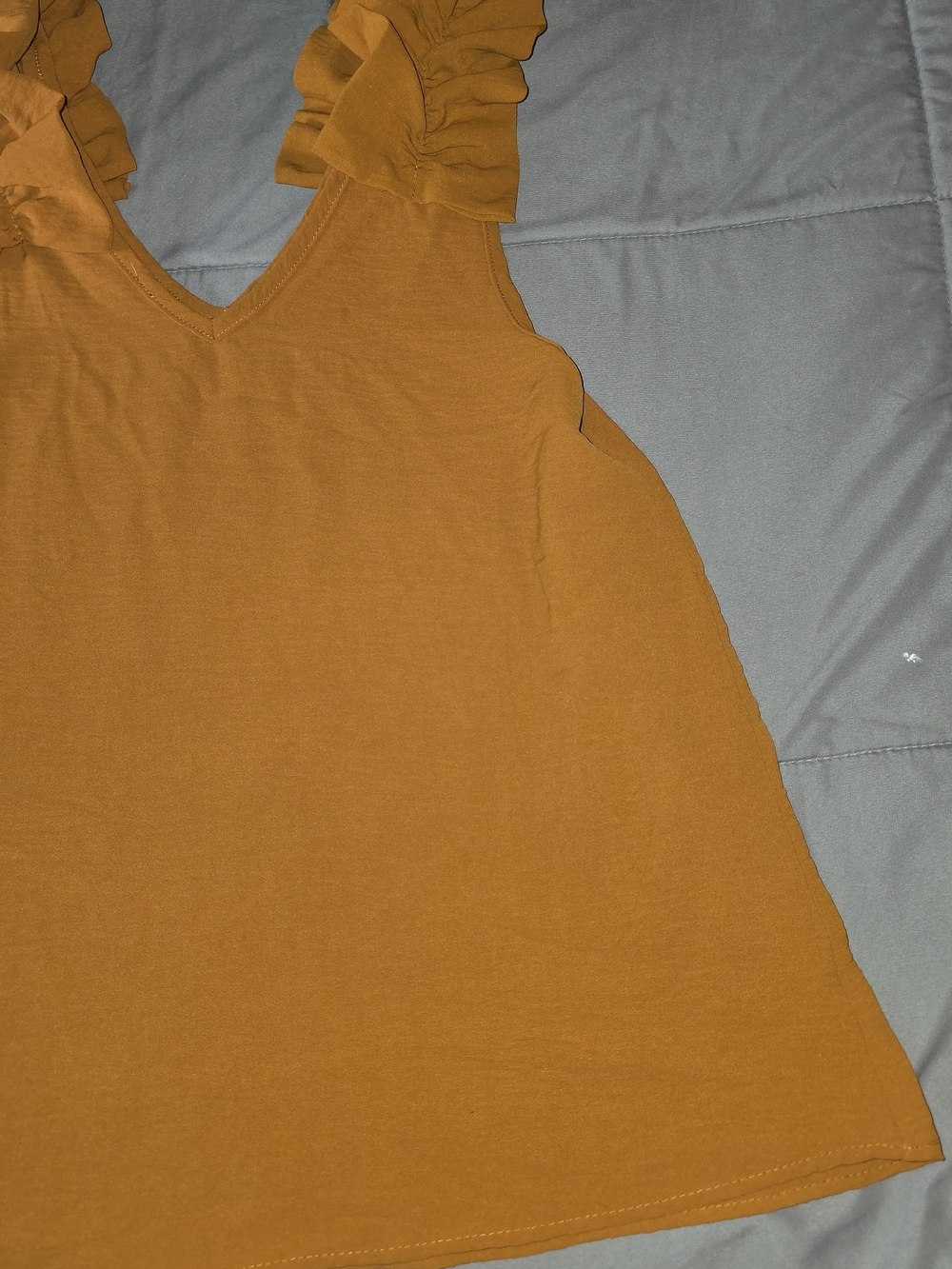 Entro Rust Ruffle Strap Tank Top - Picture 6 of 6